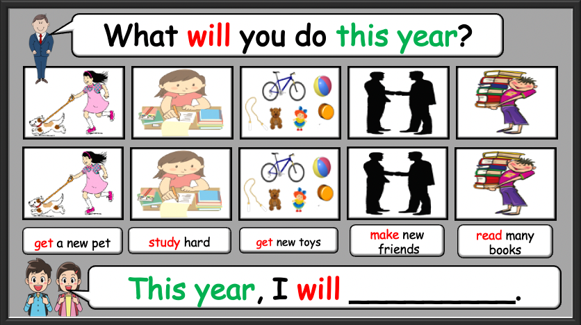 Grade 2-3 (or 4) - ESL Lesson - New Year's Lesson - PowerPoint Lesson