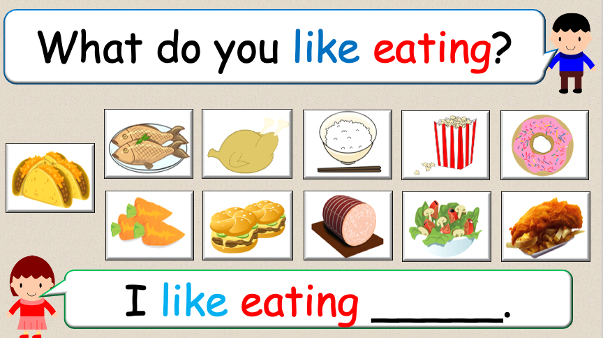 Grade 2-3 - ESL Lesson - What do you like eating? - Expanded Version - PowerPoint Lesson