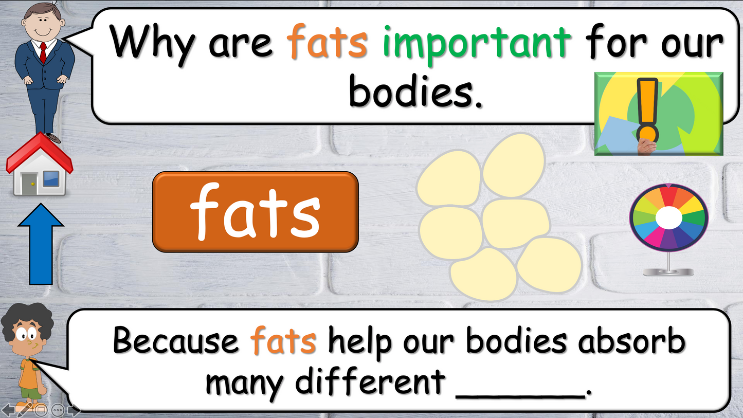 Grade 5-6 - ESL Lesson - Nutrients and Food Groups - Part 1 - PowerPoint Lesson