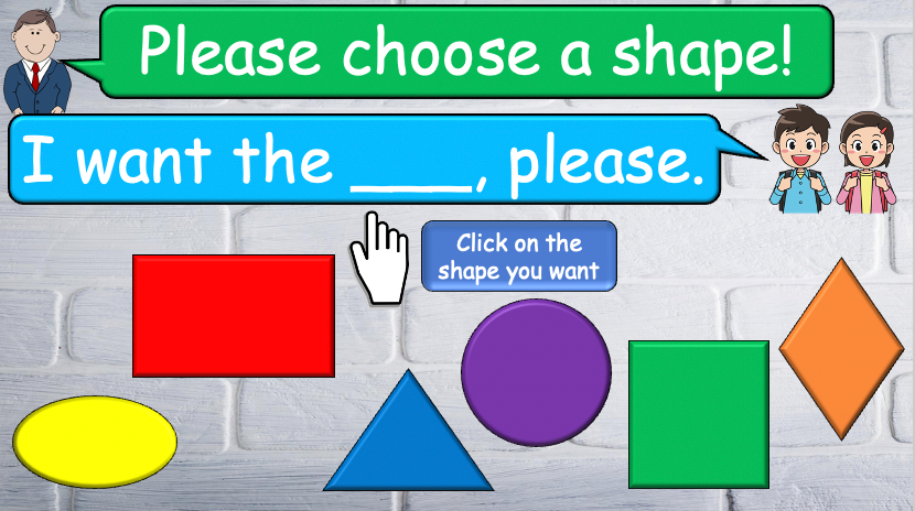 Grade 1-2 - ESL Lesson - Shapes (plurals/want) - PowerPoint Lesson