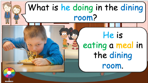 Grade 2-3 - ESL Lesson - At Home - Part 2 - Actions in each room