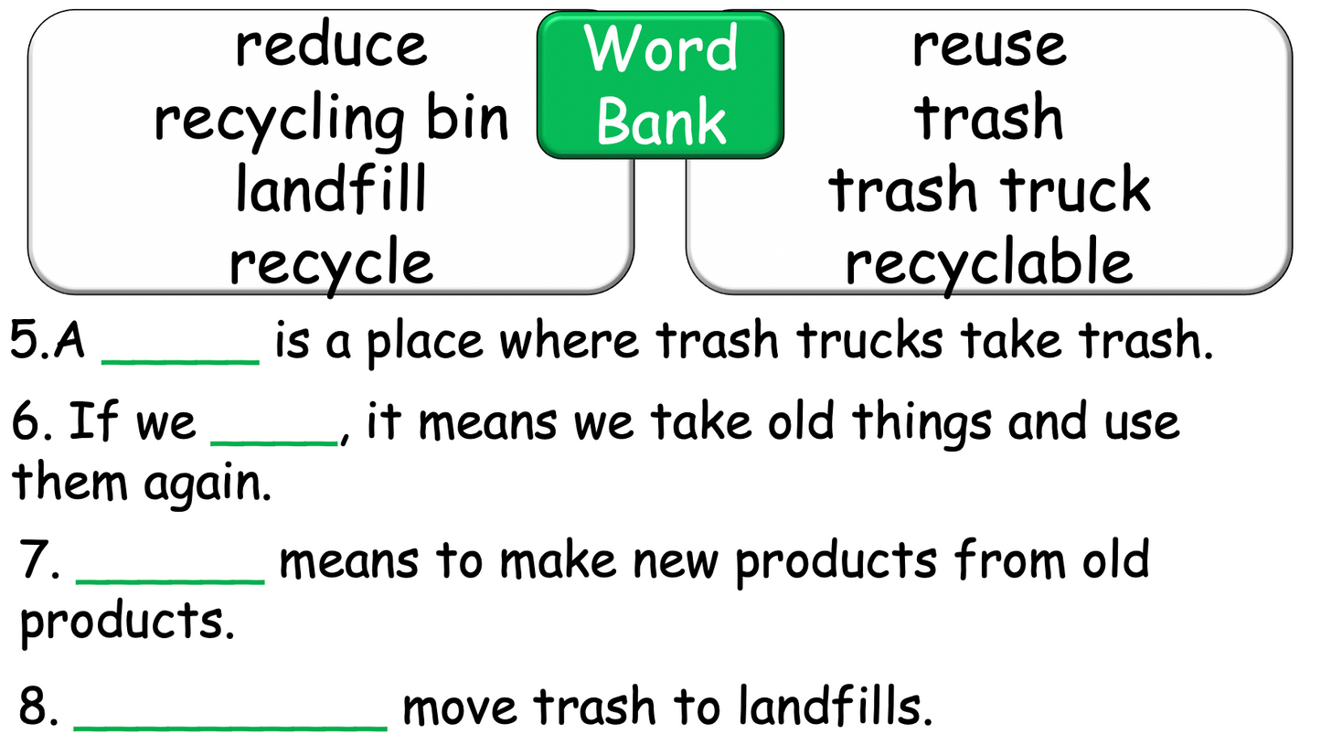 Grade 4-6 - ESL Lesson - Recycling - PowerPoint Lesson