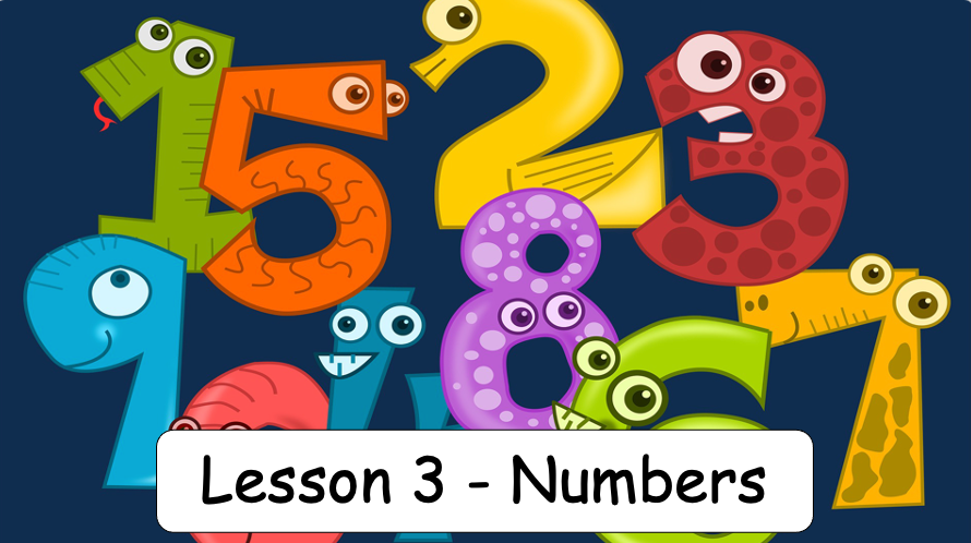 Grade 1 - Semester 1 - Week 03 - Numbers - ESL PowerPoint Lesson