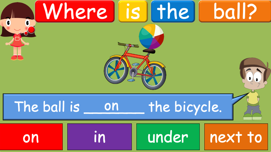 Grade 1 - Semester 1 - Week 07 - Prepositions - ESL PowerPoint Lesson