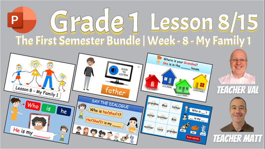 Grade 1 - Semester 1 - Week 08 - My Family 1 - ESL PowerPoint Lesson