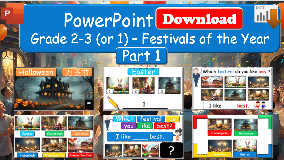 Grade 2-3 (or 1) - Festivals of the Year - 2 PowerPoint COMBO