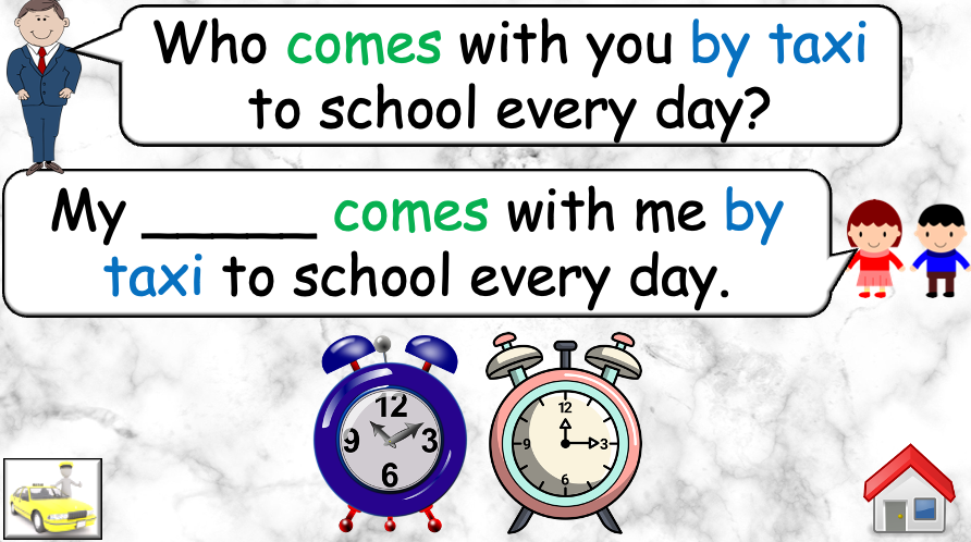 Grade 4 - ESL Lesson - How do you come to school? - PowerPoint Lesson
