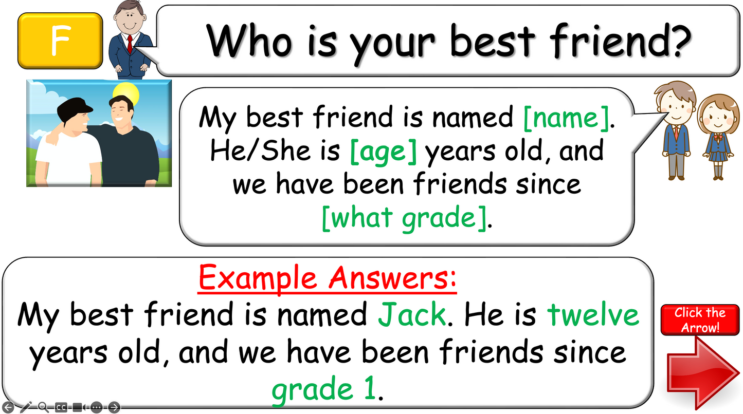 Grade 6-8 - ESL Lesson - First Day of School - Getting to know you