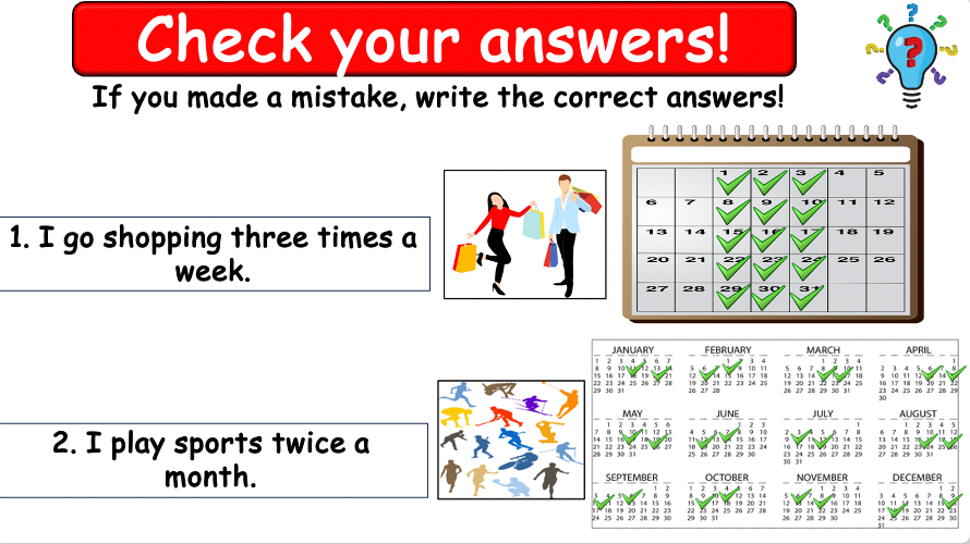 Grade 4-6 - ESL Lesson - How often? - PowerPoint Lesson