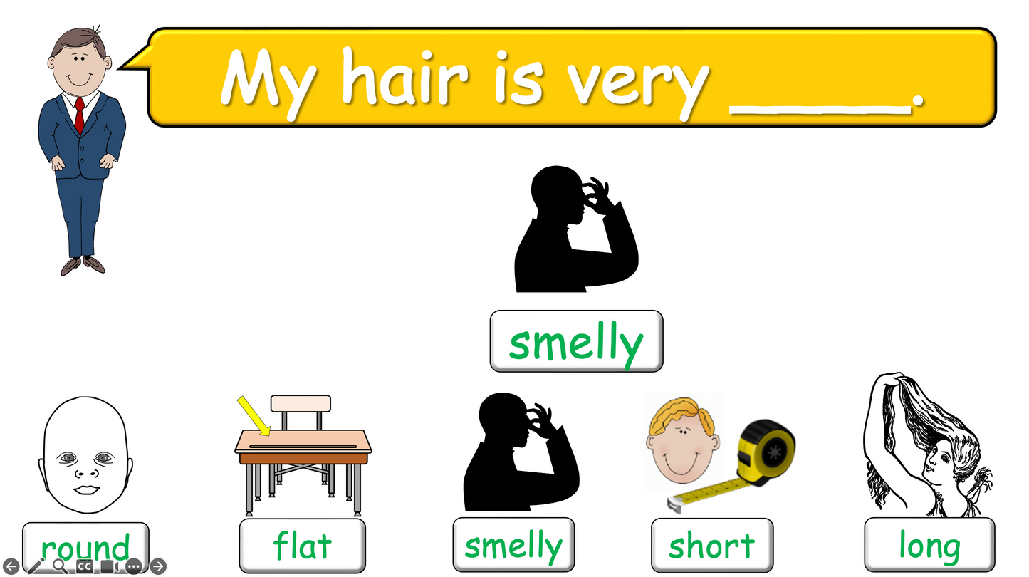 Grade 2-3 - ESL Lesson - Body Parts / Adjectives - PowerPoint Lesson