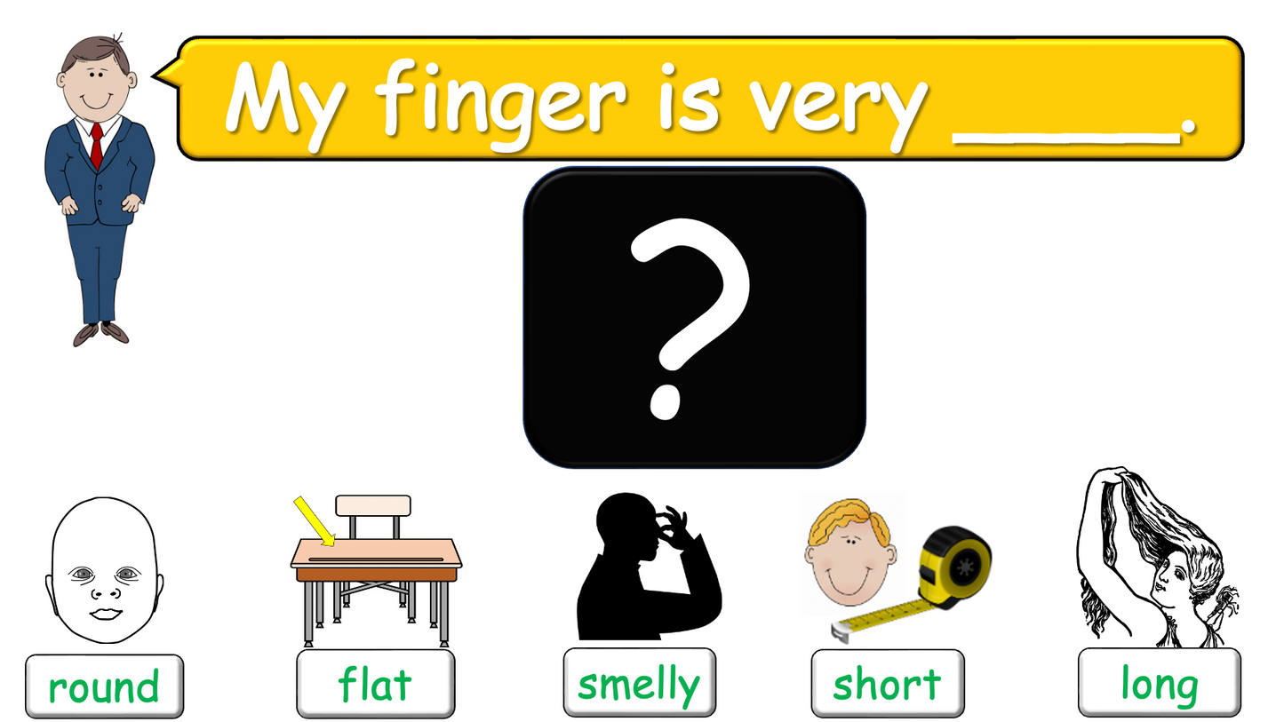 Grade 2-3 - ESL Lesson - Body Parts / Adjectives - PowerPoint Lesson