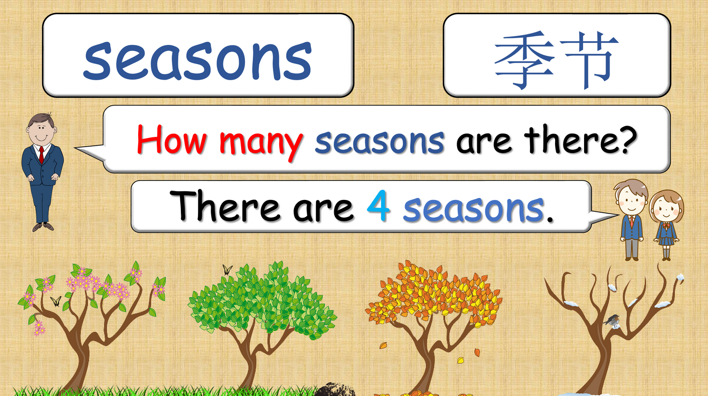 Grade 2-3 - ESL Lesson - Seasons - Part 2 - Activities - PowerPoint Lesson