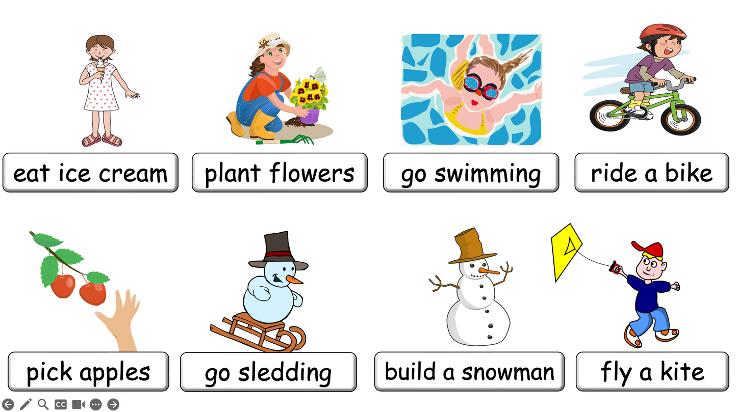 Grade 2-3 - ESL Lesson - Seasons - Part 2 - Activities - PowerPoint Lesson