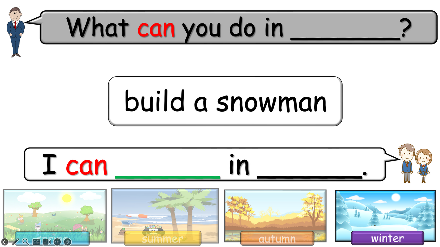 Grade 2-3 - ESL Lesson - Seasons - Part 2 - Activities - PowerPoint Lesson