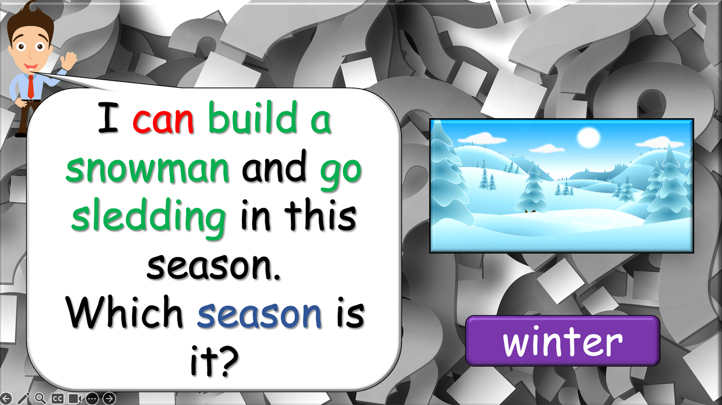 Grade 2-3 - ESL Lesson - Seasons - Part 2 - Activities - PowerPoint Lesson