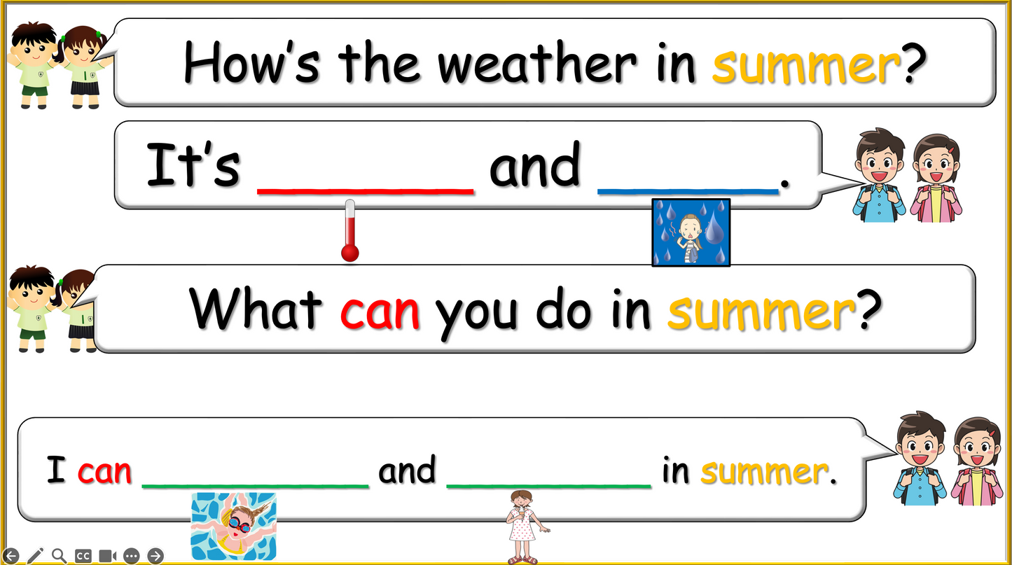 Grade 2-3 - ESL Lesson - Seasons - Part 2 - Activities - PowerPoint Lesson