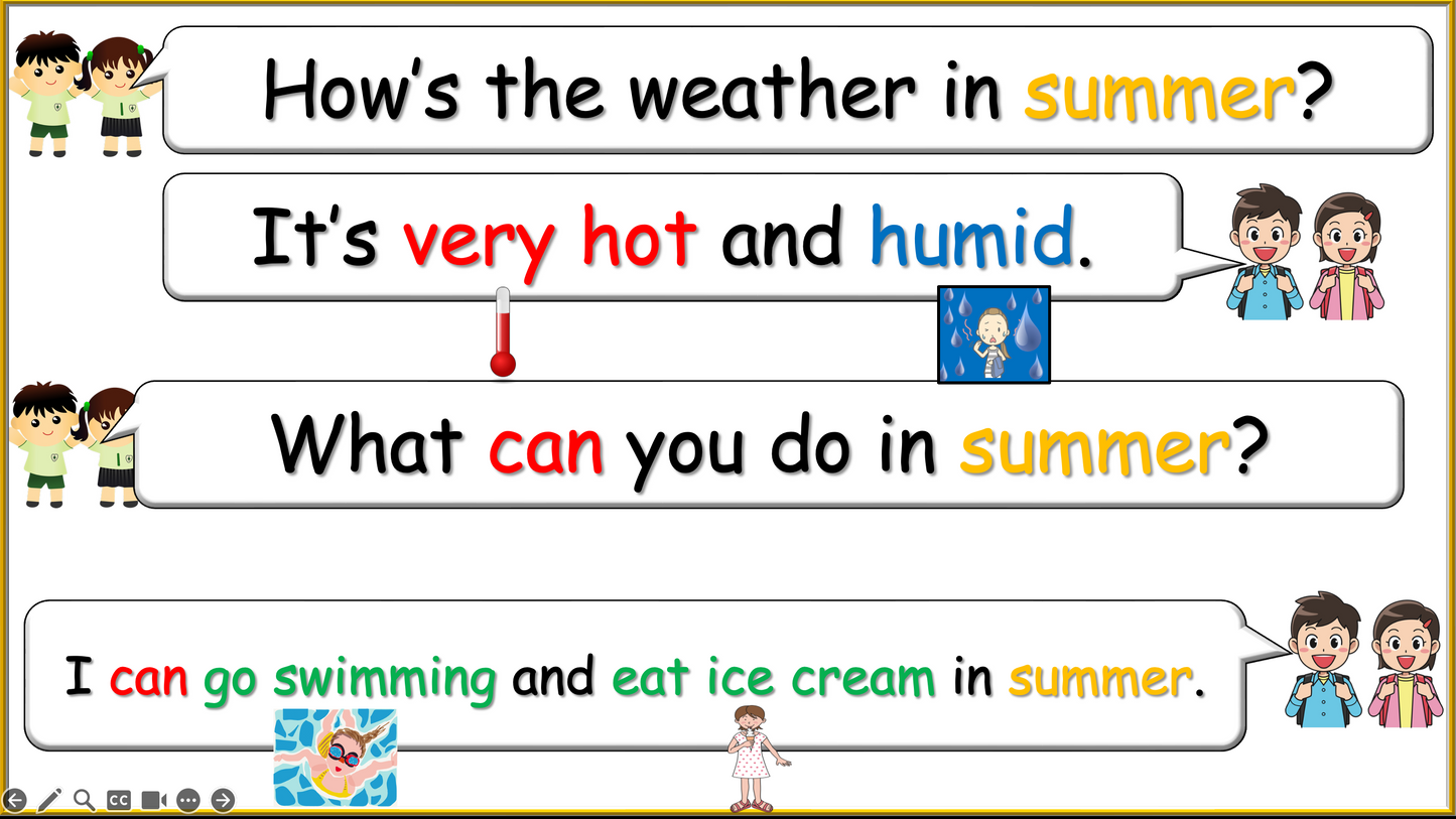 Grade 2-3 - ESL Lesson - Seasons - Part 2 - Activities - PowerPoint Lesson