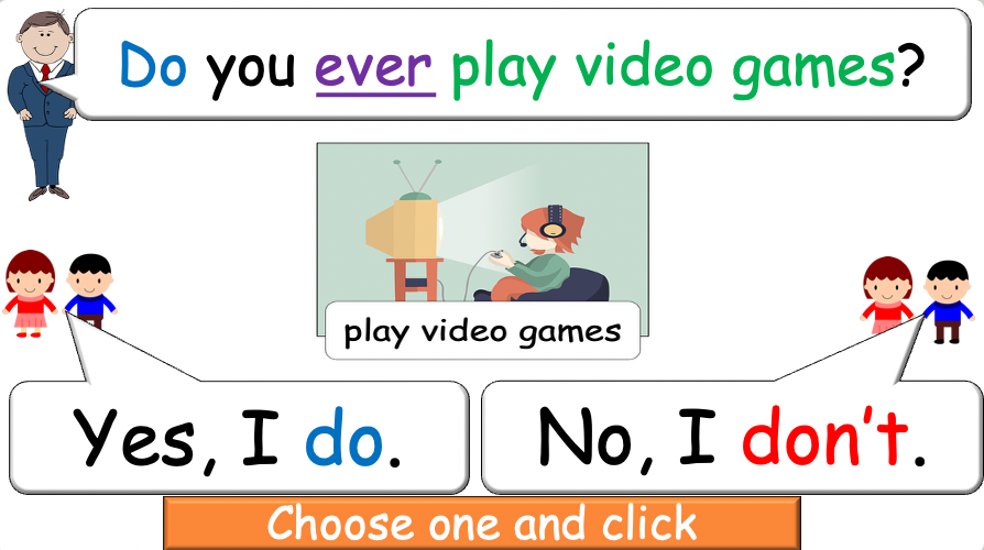Grade 4 - ESL lesson - Do you ever...? - PowerPoint Lesson