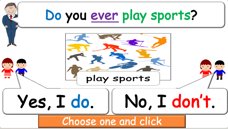 Grade 4 - ESL lesson - Do you ever...? - PowerPoint Lesson