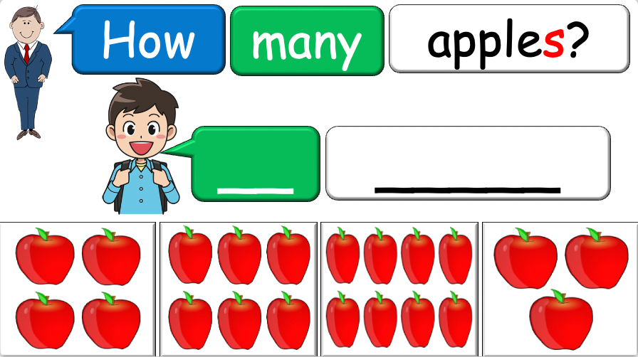 Grade 1-2 - ESL Lesson - How many? / Fruit and Plurals - PowerPoint Lesson