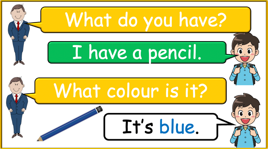 Grade 1-2 - ESL Lesson - What do you have? / Classroom Objects - PowerPoint Lesson
