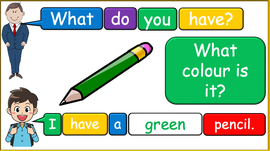 Grade 1-2 - ESL Lesson - What do you have? / Classroom Objects - PowerPoint Lesson