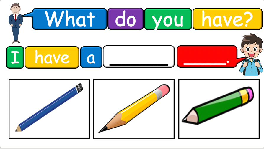 Grade 1-2 - ESL Lesson - What do you have? / Classroom Objects - PowerPoint Lesson
