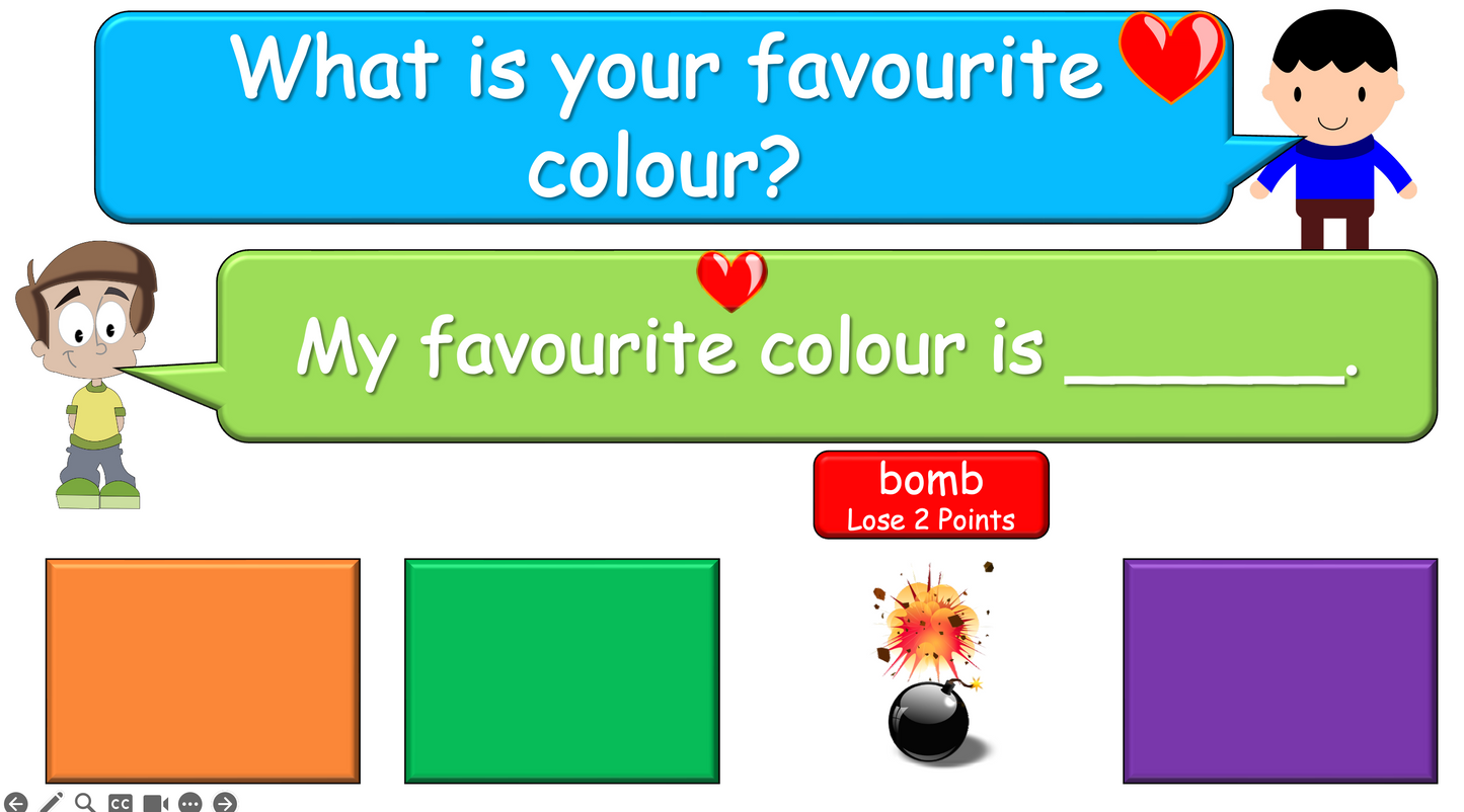 Grade 1-2 - ESL Lesson - "What is your favourite colour?" - Colours - PowerPoint Lesson