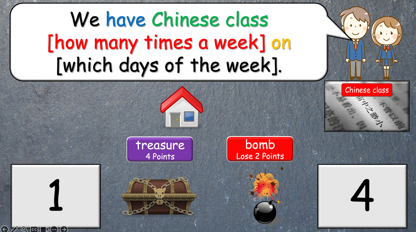 Grade 4-5 - ESL Lesson - School Subjects (Part 1) + How Often? - PowerPoint Lesson