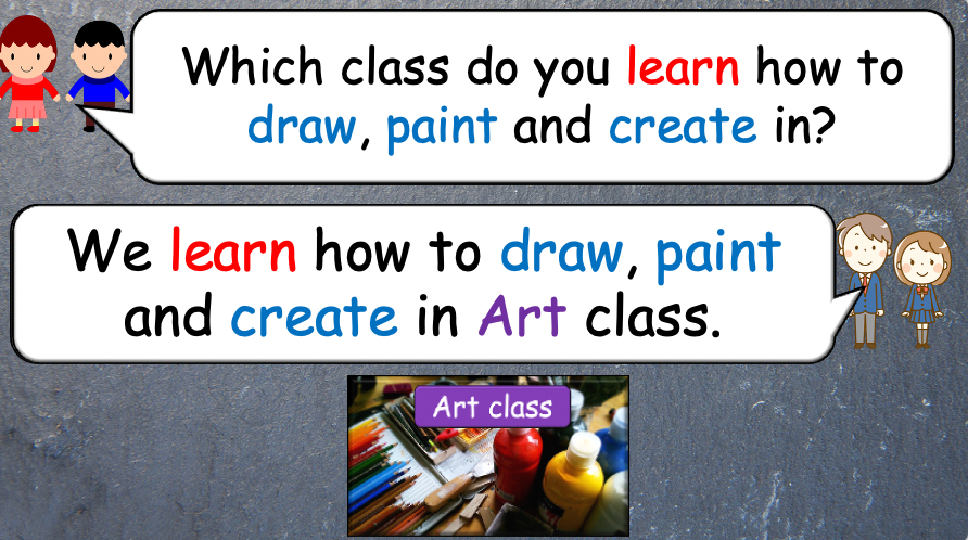 Grade 4-5 - ESL Lesson - School Subjects (Part 2) + What do you learn? - PowerPoint Lesson