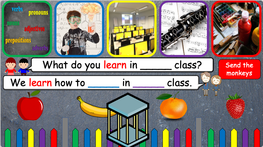 Grade 4-5 - ESL Lesson - School Subjects (Part 2) + What do you learn? - PowerPoint Lesson