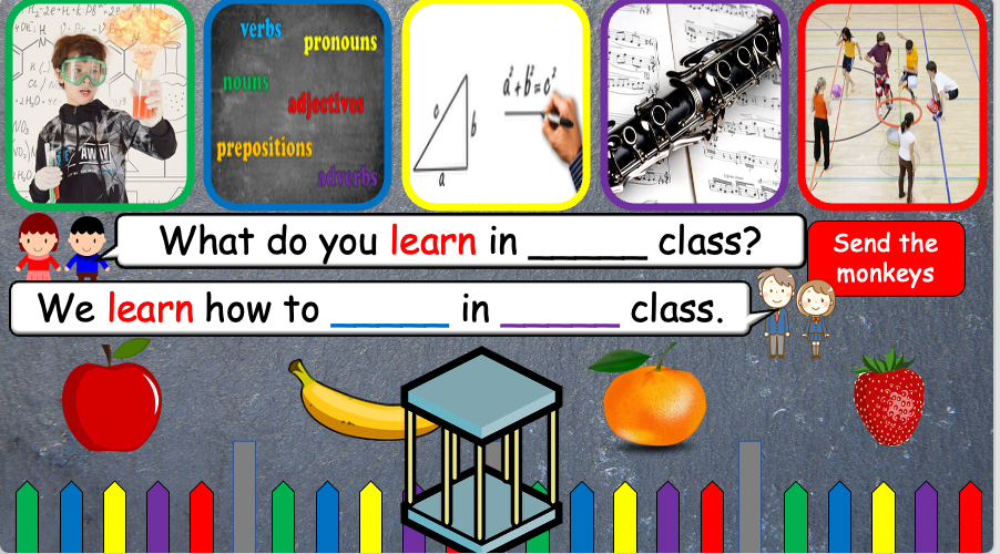 Grade 4-5 - ESL Lesson - School Subjects (Part 2) + What do you learn? - PowerPoint Lesson