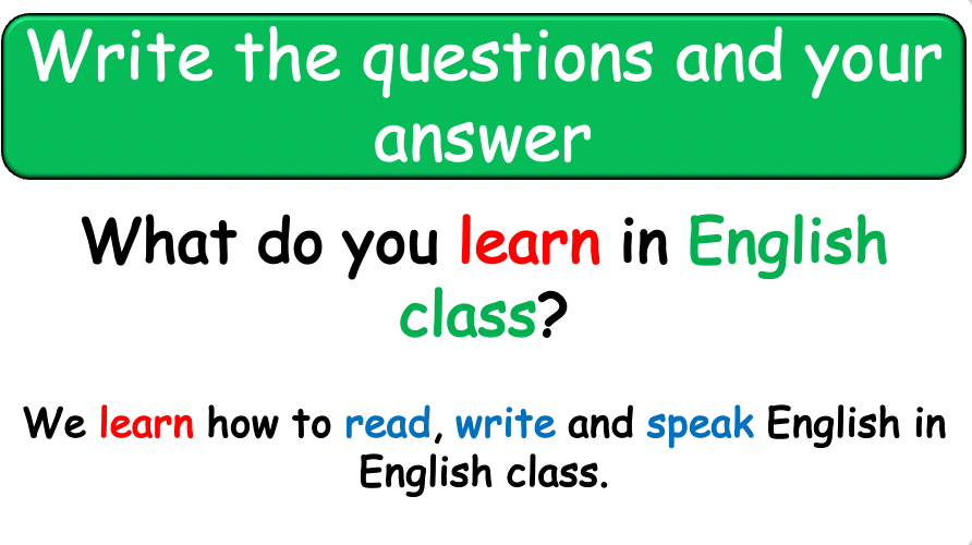 Grade 4-5 - ESL Lesson - School Subjects (Part 2) + What do you learn? - PowerPoint Lesson