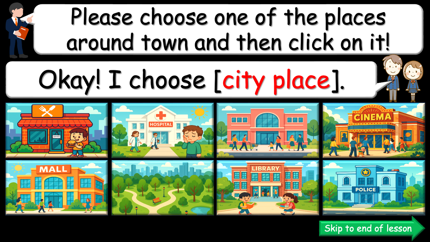 Grade 2-3 - ESL Lesson - Places Around Town