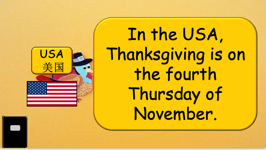 Grade 4 - ESL Lesson - Thanksgiving - PowerPoint Lesson