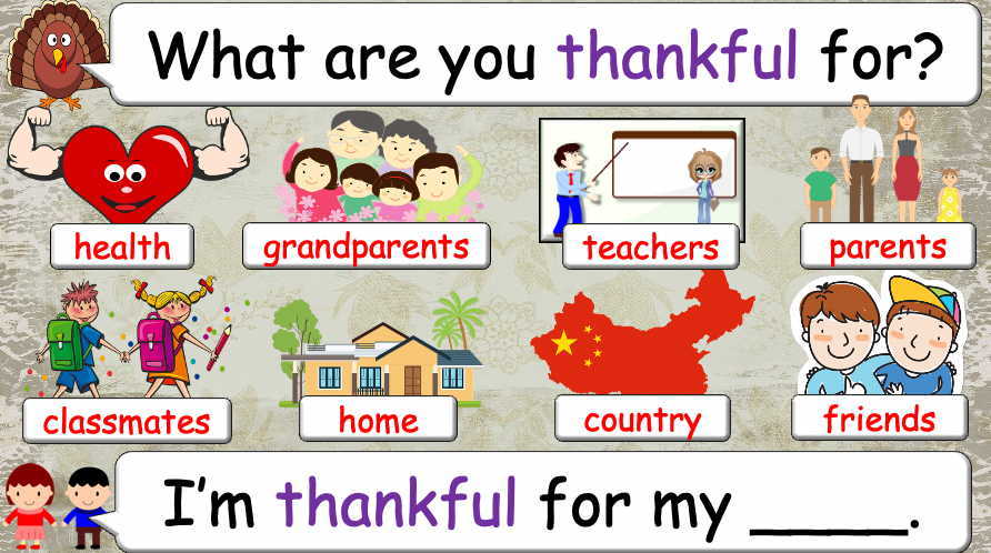 Grade 4 - ESL Lesson - Thanksgiving - PowerPoint Lesson