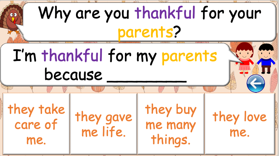 Grade 4 - ESL Lesson - Thanksgiving - PowerPoint Lesson