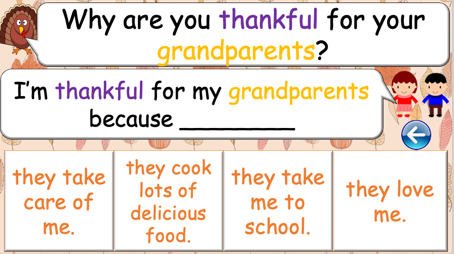 Grade 4 - ESL Lesson - Thanksgiving - PowerPoint Lesson