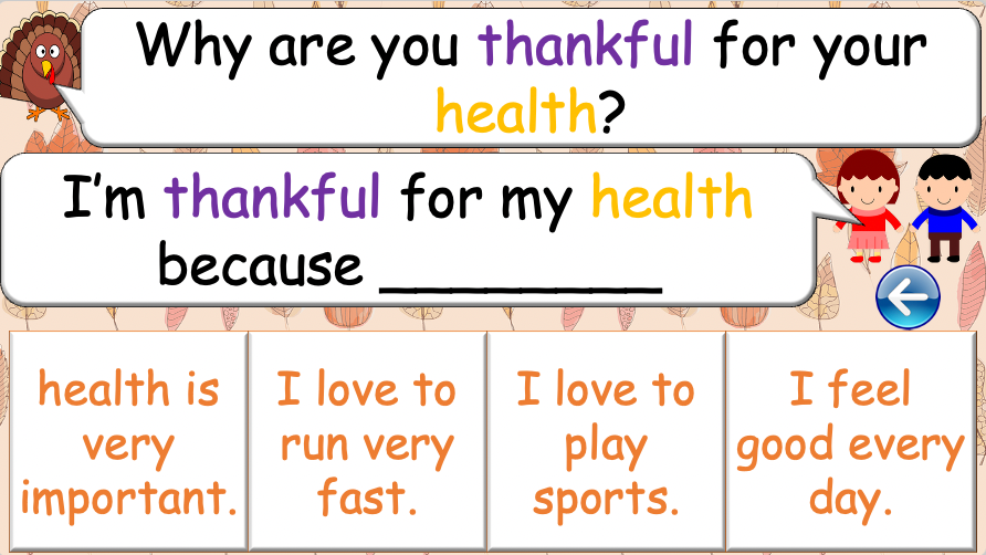 Grade 4 - ESL Lesson - Thanksgiving - PowerPoint Lesson