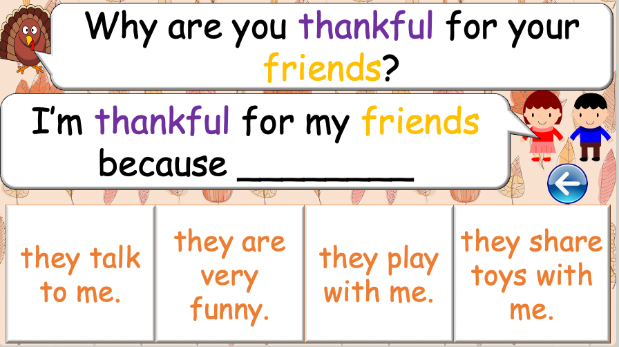 Grade 4 - ESL Lesson - Thanksgiving - PowerPoint Lesson