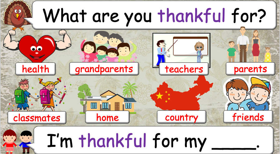 Grade 4 - ESL Lesson - Thanksgiving - PowerPoint Lesson