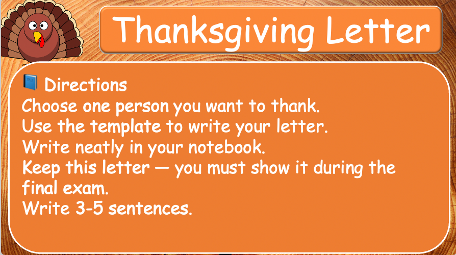 Grade 4 - ESL Lesson - Thanksgiving - PowerPoint Lesson