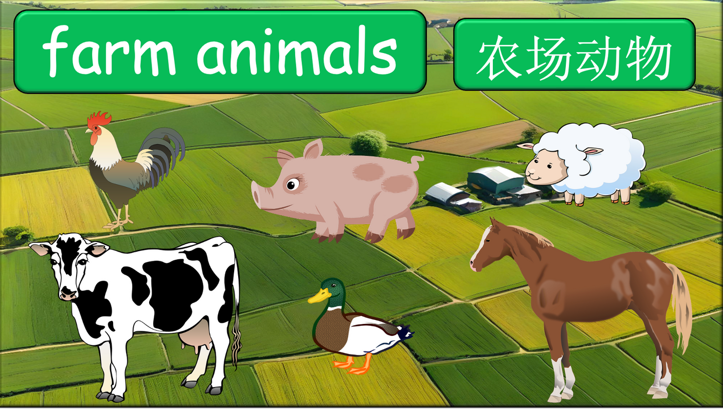 Grade 1-2 - ESL Lesson - On the Farm - Animal Sounds - PowerPoint Lesson
