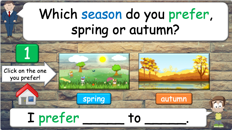 Grade 4 - ESL Lesson - Different Preferences - PowerPoint Lesson