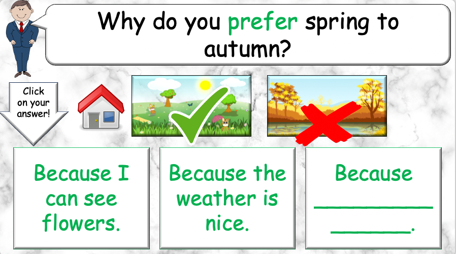 Grade 4 - ESL Lesson - Different Preferences - PowerPoint Lesson