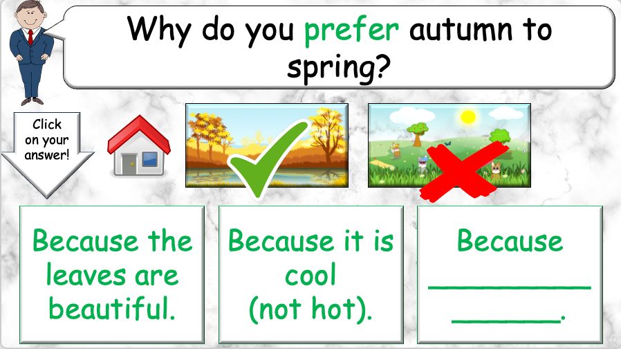 Grade 4 - ESL Lesson - Different Preferences - PowerPoint Lesson