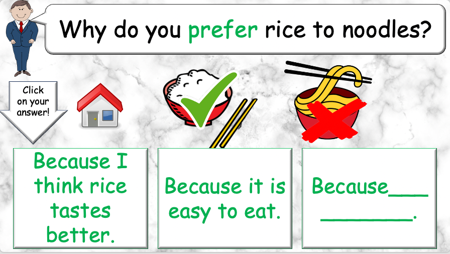 Grade 4 - ESL Lesson - Different Preferences - PowerPoint Lesson