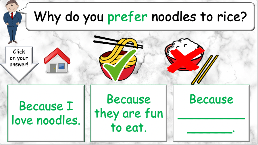 Grade 4 - ESL Lesson - Different Preferences - PowerPoint Lesson