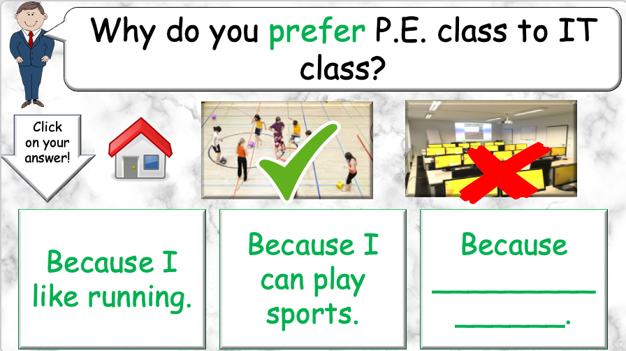 Grade 4 - ESL Lesson - Different Preferences - PowerPoint Lesson
