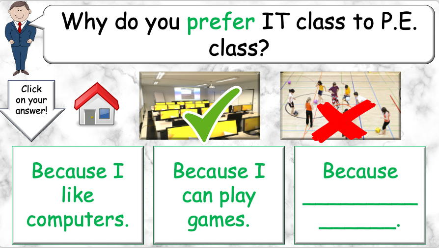 Grade 4 - ESL Lesson - Different Preferences - PowerPoint Lesson
